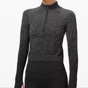 Lululemon Rest Less cropped half zip top